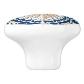 青と伝統的タンタイルのセラミックノブ セラミックノブ (側面)