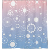 青と埃の多いバラバック&抽象芸術スターズ シャワーカーテン (正面)