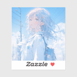 青と夏/Blue and Summer | 東京娘 GenerartiveAI シール