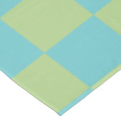 青と市松模様に緑のチェッカーボードパターン  テーブルクロス (アングル)