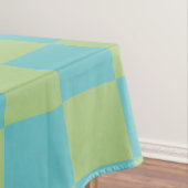 青と市松模様に緑のチェッカーボードパターン  テーブルクロス (インサイチュ)