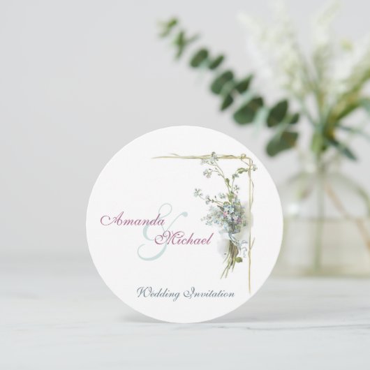 青と忘れ桃結婚の鼻 招待状 (スタンド正面)