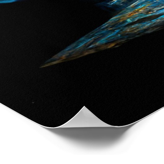 青と感傷的なジャズインスパイアズ絵画の ポスター (角)