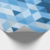 青と明るい青のトーンのパターン ラッピングペーパー (角)