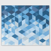 青と明るい青のトーンのパターン ラッピングペーパー (フラット)