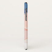 青と桃の抽象芸術インク名付き洗剤 Case-Mate iPhoneケース (裏面/左)