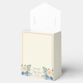 青と桃の水色フローラ赤ちゃんシャワー フェイバーボックス (オープン)