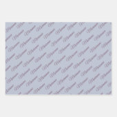 青と梅文字。 ラッピングペーパーシート (正面)