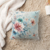 青と植物性の至福 クッション (ブランケット)