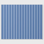 青と水色のストライプ ラッピングペーパー (フラット)