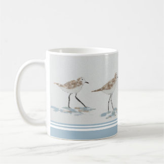 青と海岸の鳥 コーヒーマグカップ