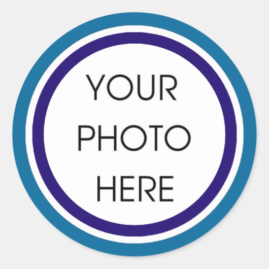 青と海軍のテンプレートシール ラウンドシール (正面)