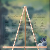 青と海軍のフローラアルファベットの座席表S アクリルサイン (ニュートラル)