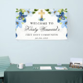 青と海軍の花が聖なる聖餐会を開催 横断幕 (トレードショー)