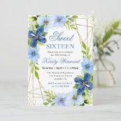 青と海軍の花金ゴールドフレーム甘い16 招待状 (スタンド正面)