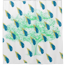 青と消音 – 黄色の雨のシャワー