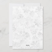 青と灰の古風なスタイルの花輪 シーズンカード (裏面)