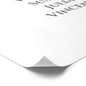 青と灰色のシンプル4表の結婚座席表 ポスター (角)