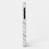 青と灰色のジグザグ山形モノグラム Case-Mate iPhoneケース (裏面/左)