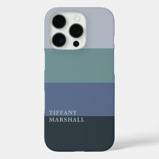 青と灰色のストライプパターン Case-Mate iPhoneケース (裏面)