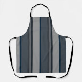 青と灰色のストライプ エプロン (正面)