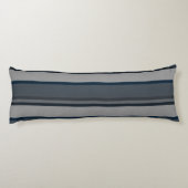 青と灰色のストライプ ボディピロー (裏面)