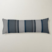 青と灰色のストライプ ボディピロー (裏面)