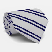 青と灰色のタイストライプのプ ネクタイ (ロール)
