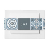 青と灰色のタスペインのイル 招待状ベリーバンド (正面例)