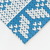 青と灰色のノルウェーのアルパインクリスマスディアー フリースブランケット (角)