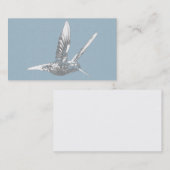 青と灰色のハミングバード 名刺 (正面/裏面)