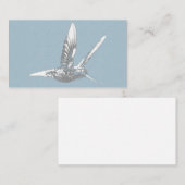 青と灰色のハミングバード 名刺 (正面/裏面)