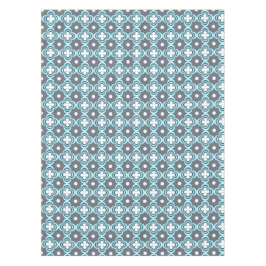 青と灰色のパターン テーブルクロス