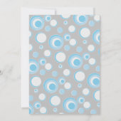 青と灰色のベビーフ🦉クロウ|シャワーテーマ 招待状 (裏面)