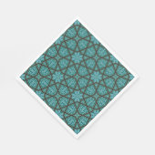 青と灰色のヴィンテージのエジプトのアラビア文字 スタンダードランチョンナプキン (角)