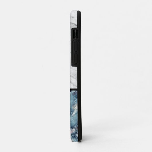 青と灰色のヴィンテージ大理石の分割 Case-Mate iPhoneケース (裏面/左)