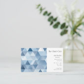 青と灰色の三角形 名刺 (スタンド正面)