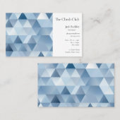 青と灰色の三角形 名刺 (正面/裏面)