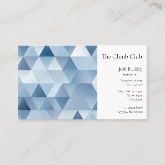 青と灰色の三角形 名刺 (正面)
