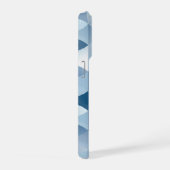 青と灰色の三角形 iPhoneケース (右側面)