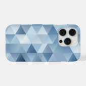 青と灰色の三角形 iPhoneケース (裏面横)