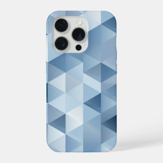 青と灰色の三角形 iPhoneケース (裏面)