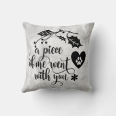 青と灰色の光沢ストライプ色 クッション (裏面)