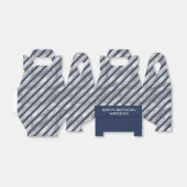 青と灰色の光沢ストライプ色 フェイバーボックス (折り畳みなし)