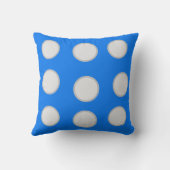 青と灰色の円 クッション (裏面)