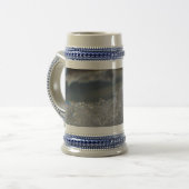 青と灰色の冬の氷スタイン、氷の結晶、雪 ビールジョッキ (正面左)