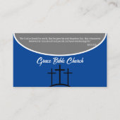 青と灰色の十字架またはディーコン教会 名刺 (正面)