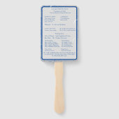 青と灰色の大理石の夏のミスターセットのファン ハンドファン (裏面)