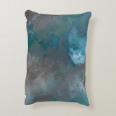 青と灰色の大理石テクスチャ アクセントクッション (裏面(縦))