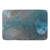 青と灰色の大理石テクスチャ バスマット (正面)